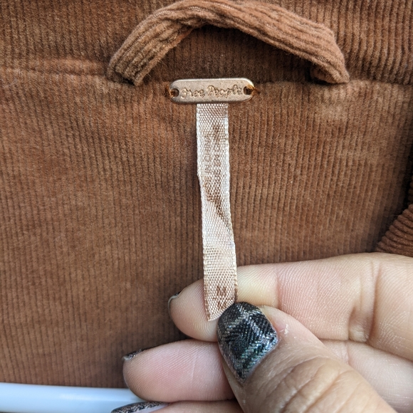 Free People Corduroy Blazer Jacket Rustic Brown Size Medium - Picture 4 of 6